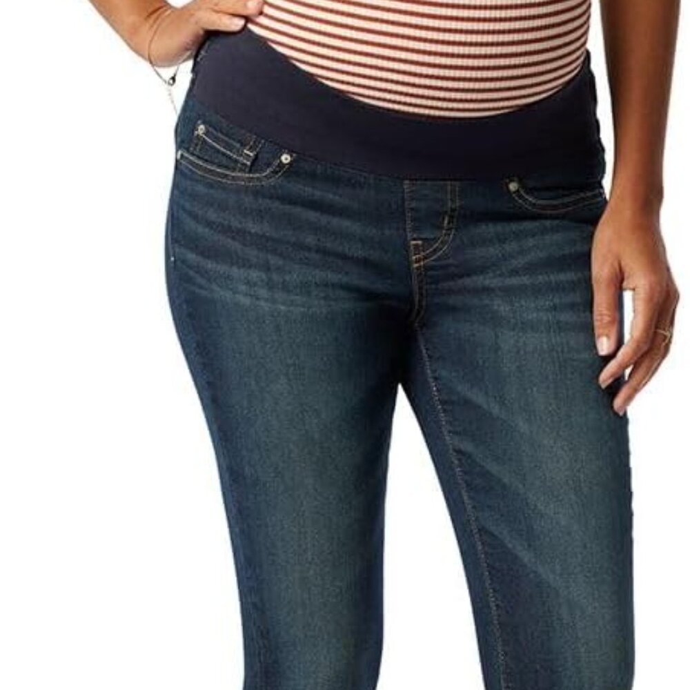Levi Strauss Signature Gold Women's Maternity Baby Bump Skinny Jeans, Blue Lagun